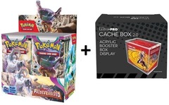 MINT Pokemon SV2 Paldea Evolved Box PLUS Acrylic Ultra Pro Cache Box 2.0 Protector